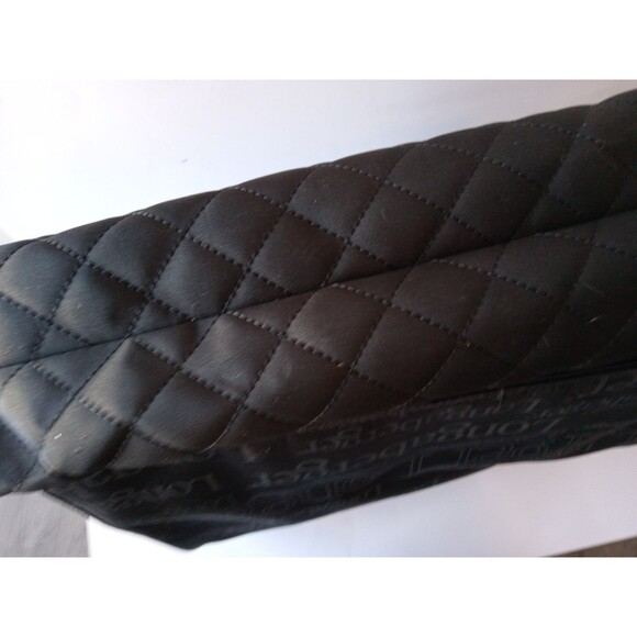 1990s-2000s Longaberger Black Logo Quilted Laptop Messenger Bag Adj Strap EUC - Picture 16 of 16